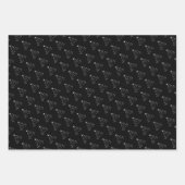 Schwarz und Weiß Geschenkpapier Set (Vorderseite 3)