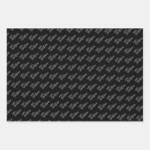 Schwarz und Weiß Geschenkpapier Set (Vorderseite)