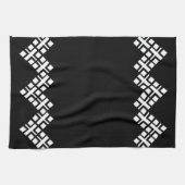 Schwarz und Weiß Geschirrtuch (Horizontal)