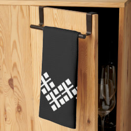 Schwarz und Weiß Geschirrtuch