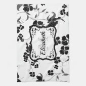 Schwarz und Weiß Geschirrtuch (Vertikal)