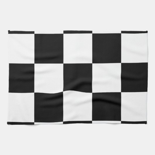 Schwarz und weiß geschirrtuch (Horizontal)
