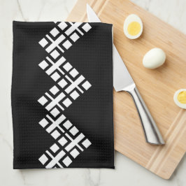 Schwarz und Weiß Geschirrtuch