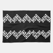 Schwarz und Weiß Geschirrtuch (Horizontal)