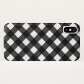 Schwarz und Weiß Gingham Case-Mate iPhone Hülle (Rückseite (Horizontal))