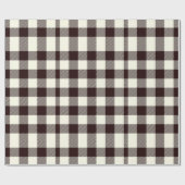 Schwarz und Weiß Gingham Classic Moder Geschenkpapier (Flach)