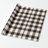 Schwarz und Weiß Gingham Classic Moder Geschenkpapier (Ungerollt)