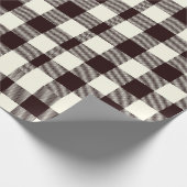 Schwarz und Weiß Gingham Classic Moder Geschenkpapier (Ecke)