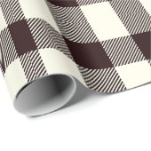Schwarz und Weiß Gingham Classic Moder Geschenkpapier (Rolleneckpunkt)
