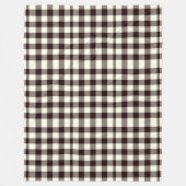 Schwarz und Weiß Gingham Classic Moderne Fleecedecke (Vorderseite)