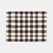Schwarz und Weiß Gingham Classic Moderne Fleecedecke (Vorderseite (Horizontal))
