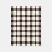 Schwarz und Weiß Gingham Classic Moderne Fleecedecke (Vorderseite)