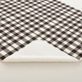 Schwarz und Weiß Gingham Classic Moderne Sherpadecke (3/4)
