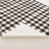 Schwarz und Weiß Gingham Classic Moderne Sherpadecke (3/4)