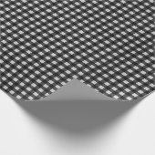 Schwarz und Weiß Gingham Geschenkpapier (Ecke)
