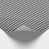 Schwarz und Weiß Gingham Geschenkpapier (Ecke)