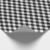 Schwarz und Weiß Gingham Geschenkpapier (Ecke)