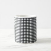 Schwarz und Weiß Gingham Kaffeetasse (Mittel)