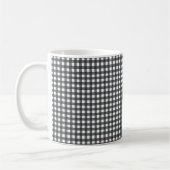 Schwarz und Weiß Gingham Kaffeetasse (Links)