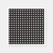 Schwarz und Weiß Gingham Napkins Serviette (Vorderseite)