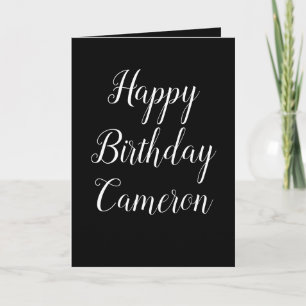 Schwarz und Weiß glücklich Geburtstag für ihn Feiertagskarte