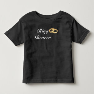 Schwarz und Weiß Goldring-Träger Kleinkind T-shirt
