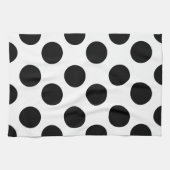 Schwarz und Weiß große Polka Dot Küchentücher (Horizontal)