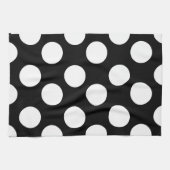 Schwarz und Weiß große Polka Dot Küchentücher (Horizontal)