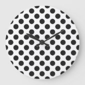 Schwarz und Weiß  Große Wanduhr (Vorderseite)
