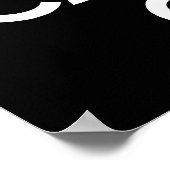 Schwarz und Weiß halten Ruhe und tragen weiter Poster (Ecke)