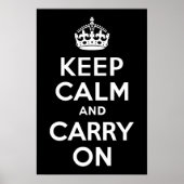 Schwarz und Weiß halten Ruhe und tragen weiter Poster (Vorne)