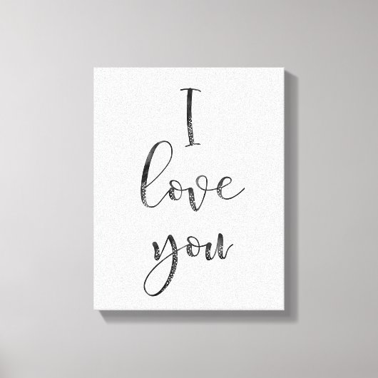 Schwarz und Weiß I Liebe Leinwanddruck (Vorderseite)