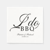 Schwarz und Weiß: Ich mache GRILLEN-Engagement-Par Serviette (Vorderseite)