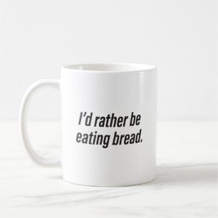 Schwarz und Weiß, ich würde eher Brot essen Kaffeetasse