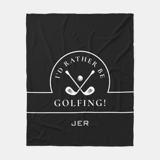 Schwarz und Weiß, ich würde eher Mit Monogramm Gol Fleecedecke (Vorderseite)