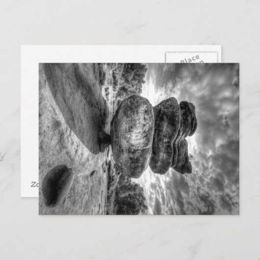 Schwarz und Weiß Idol Rock Picture Postcard Brimha Postkarte (Vorne/Hinten)