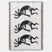 Schwarz und Weiß im Südwesten Kokopelli Decke (Vorderseite Vertikal)