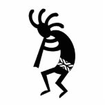 Schwarz und Weiß im Südwesten Kokopelli Freistehende Fotoskulptur<br><div class="desc">Dress up your home with this black and white südwest Kokopelli skulpture. Für mehr südwestliche Dekoration besuchen Sie den Rest dieses Shops.</div>