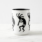 Schwarz und Weiß im Südwesten Kokopelli Tasse (Zentrum)
