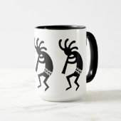 Schwarz und Weiß im Südwesten Kokopelli Tasse (VorderseiteRechts)