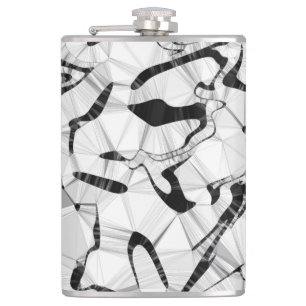 Schwarz und Weiß in Bewegung Hip Flask Flachmann