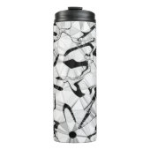 Schwarz und Weiß in Bewegung Thermal Tumbler Thermosbecher (Vorderseite)