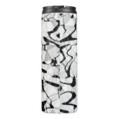 Schwarz und Weiß in Bewegung Thermal Tumbler Thermosbecher (Rückseite)