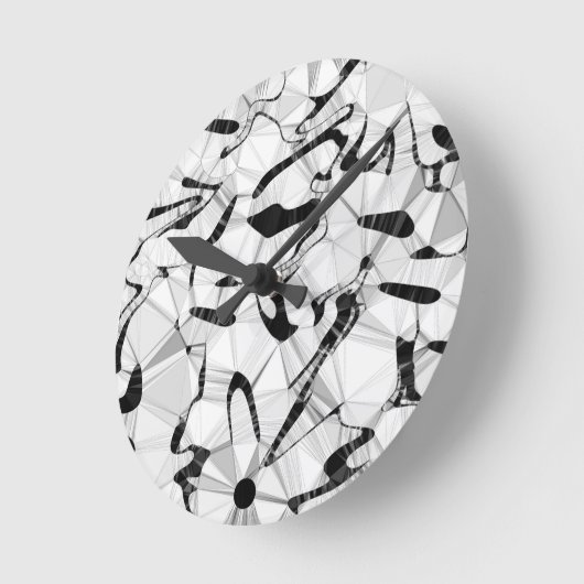 Schwarz und Weiß in bewegungsreicher Uhr (Winkel)