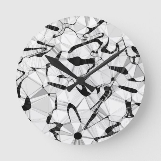 Schwarz und Weiß in bewegungsreicher Uhr (Vorderseite)