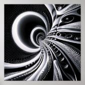 Schwarz und Weiß in das Wormloch Poster (Vorne)