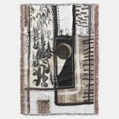 Schwarz und Weiß in der Stadtsprache Decke (Vorderseite Vertikal)