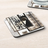 Schwarz und Weiß in der Stadtsprache Getränkeuntersetzer (Linke Seite)