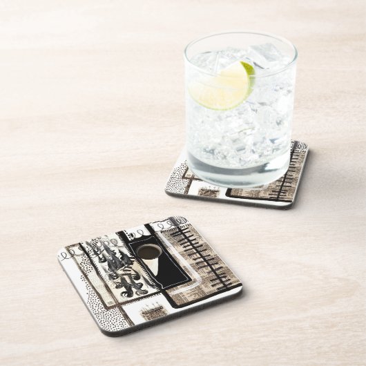 Schwarz und Weiß in der Stadtsprache Getränkeuntersetzer (Rechte Seite)