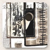 Schwarz und Weiß in der Stadtsprache Getränkeuntersetzer (Vorderseite)